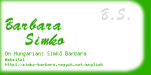 barbara simko business card