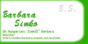 barbara simko business card